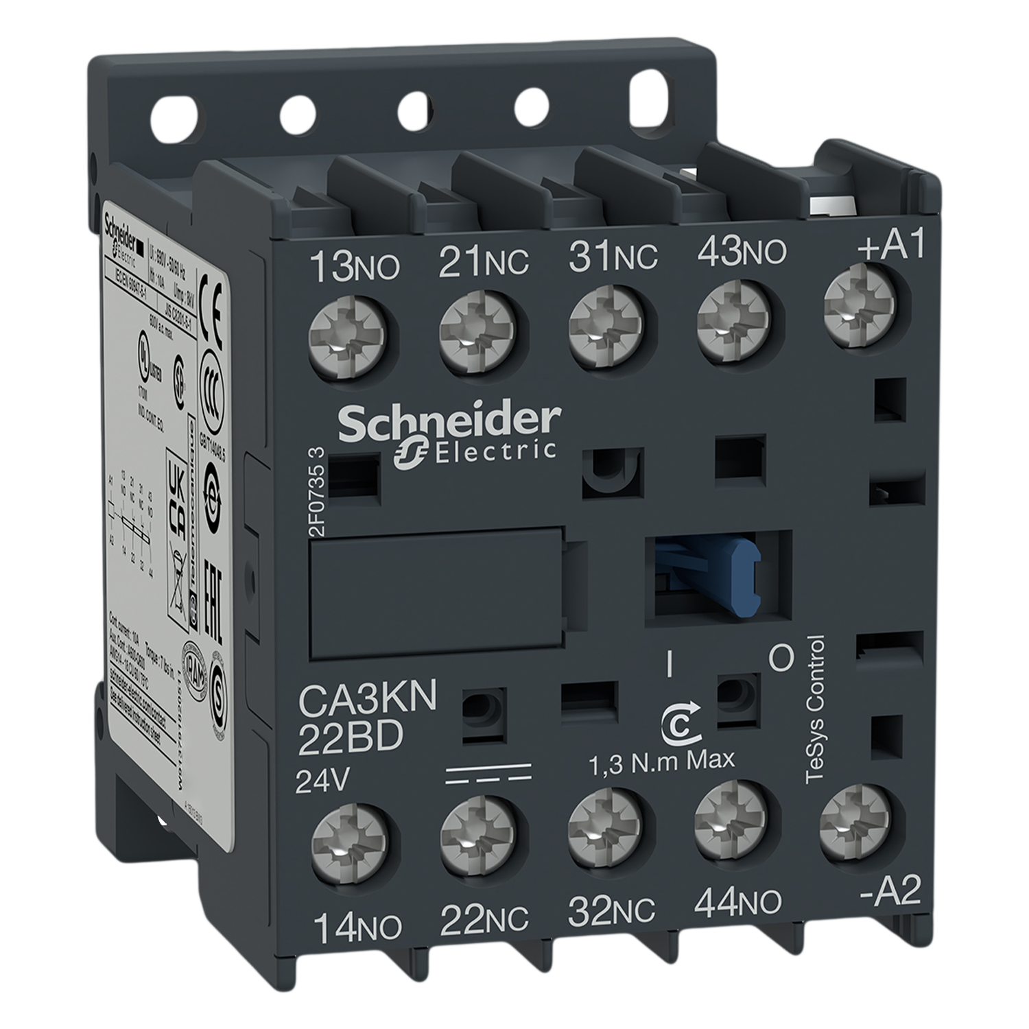 Contactor Auxiliar 4 Polos 220VCA 10A 2NA + 2NC Schneider Electric