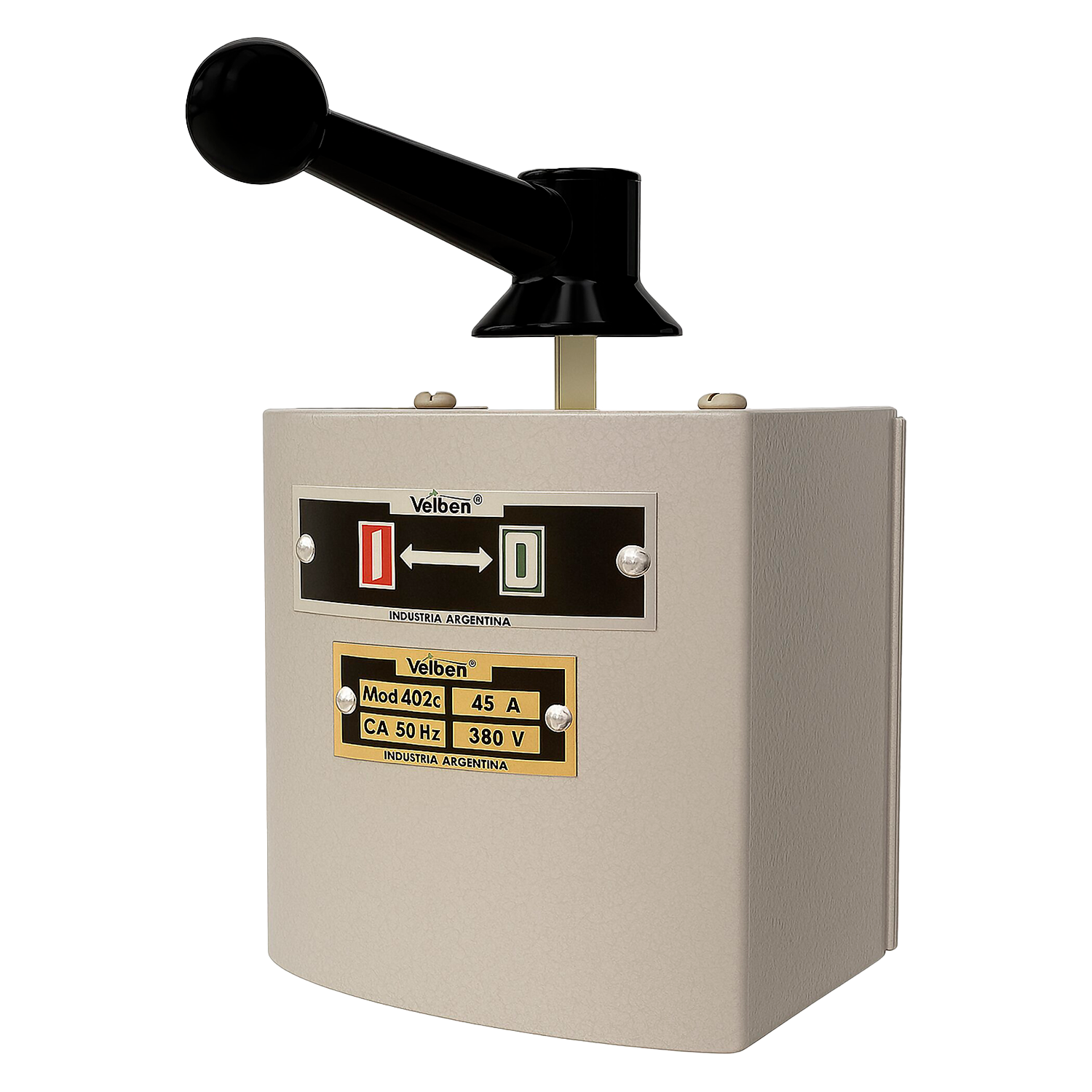 [6535] Interr. Rotativo 2P 45A 220VCA Palamca En Caja Gris Vefben