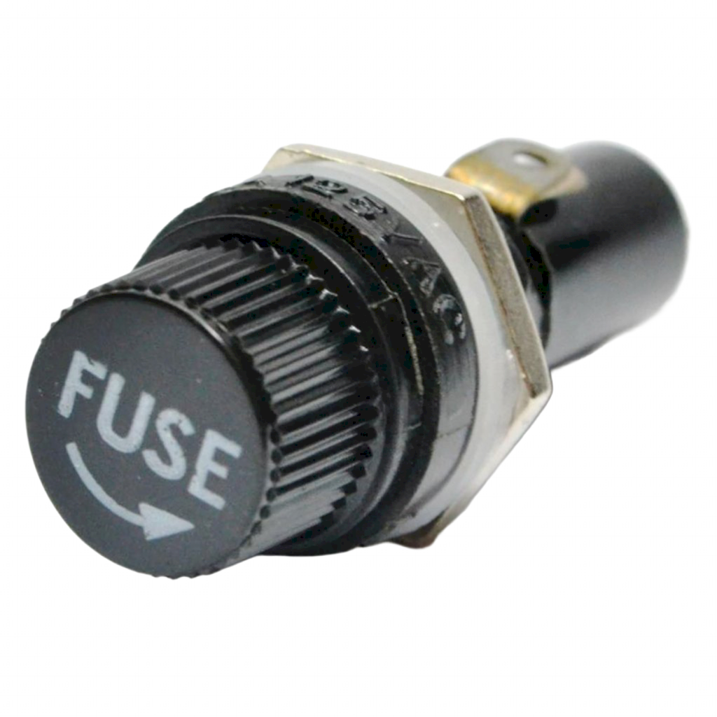 PORTAFUSIBLE NEGRO P/PANEL TIPO FUSE  DE 30x6mm PP30M