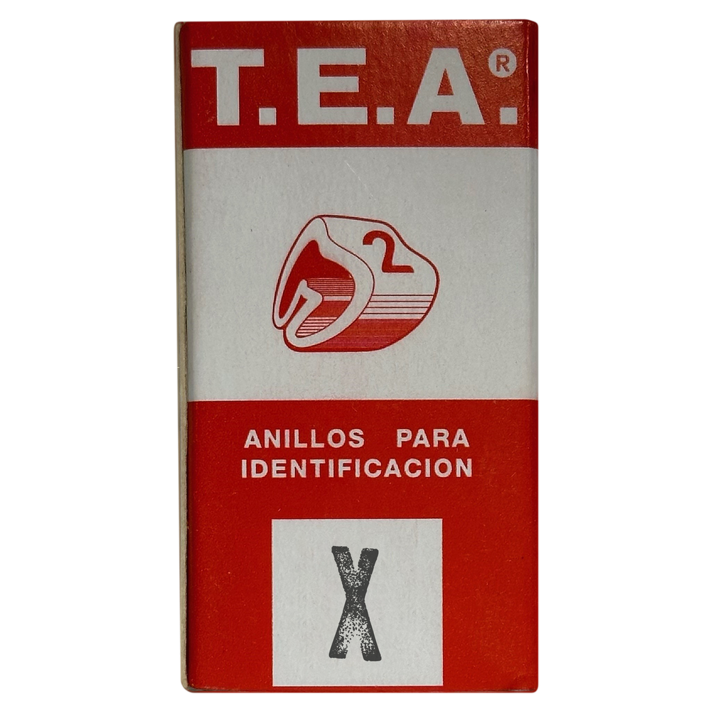 [14232] Anillos Identificadores OM Omega X100u Letra X Tea