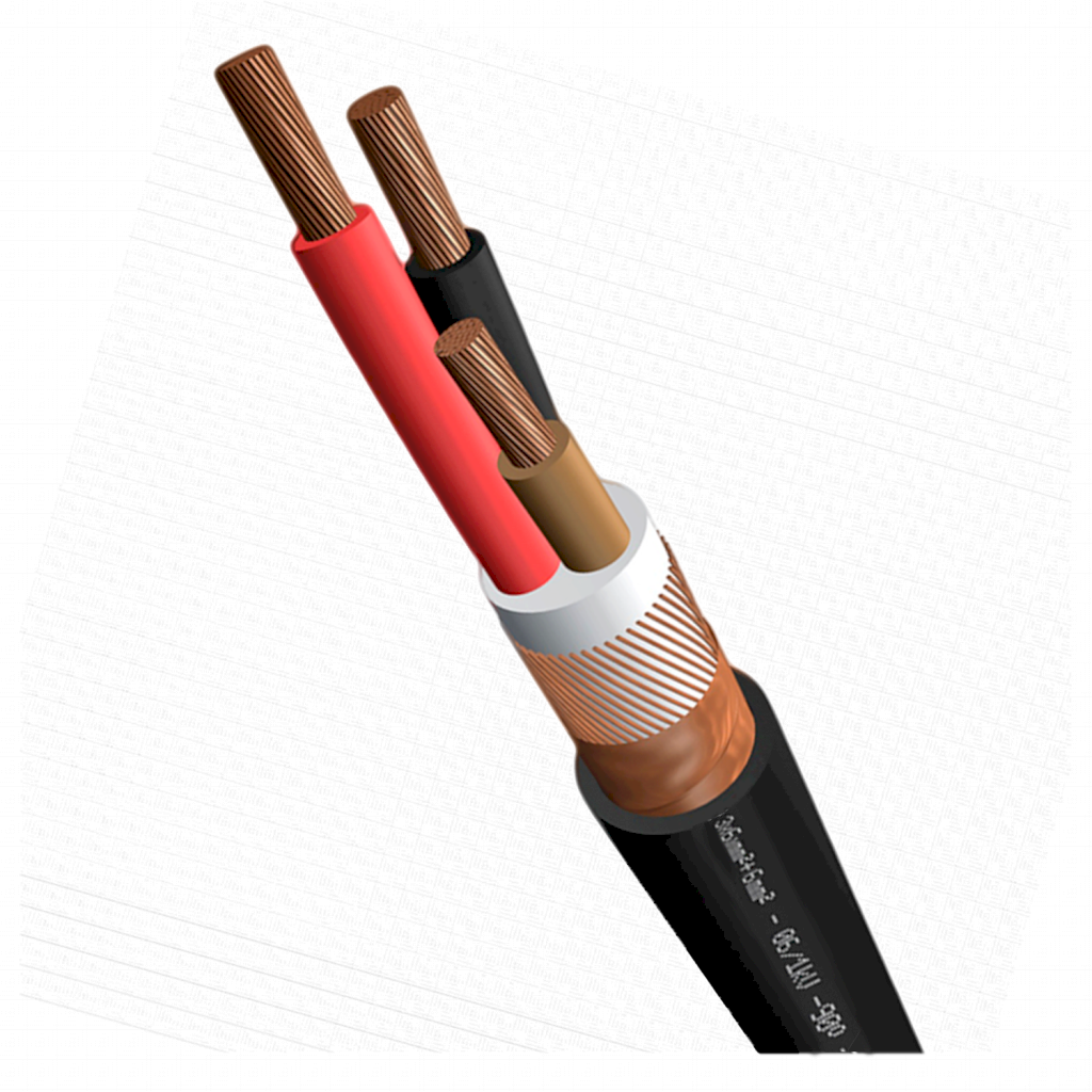 [27182] CABLE PARA VARIADOR 3X6mm² BLINDADO XLPE NEGRO BX 3X6+B6 NE