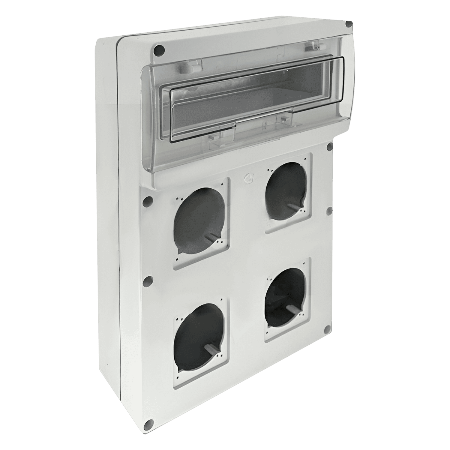 Tablero DIN Conexdin Polimero Técnico 12 Módulos + 4 Huecos Interior y Exterior IP65 Gris Conextube