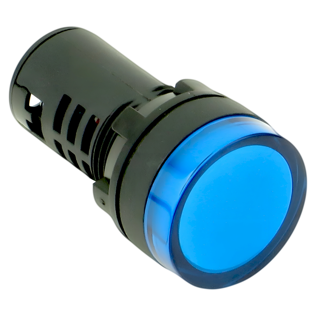 OJO DE BUEY MULTILED DIAM. 22mm 220V AZUL L/0090