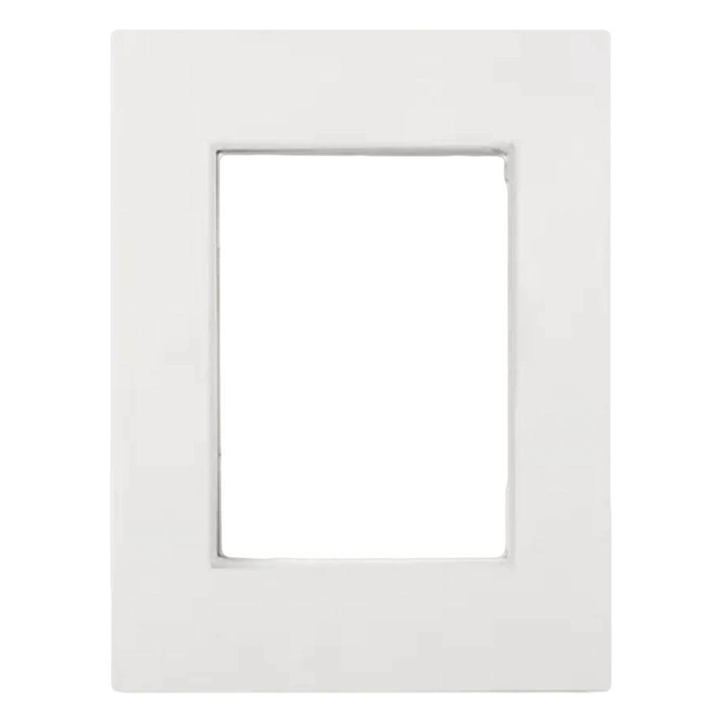 [11980] TAPA Y DISTANCIADOR 4 MODULO C/RIBETE BLANCA LINEA BAUHAUS 4950