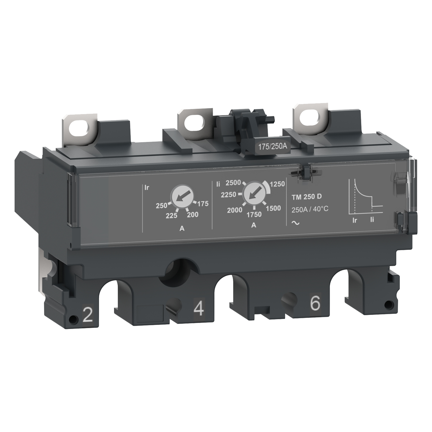 Relé Compact NSX(100 a 250) Unidad de Disparo Termomagnética Regulable Hasta 690VCA 200A Schneider Electric