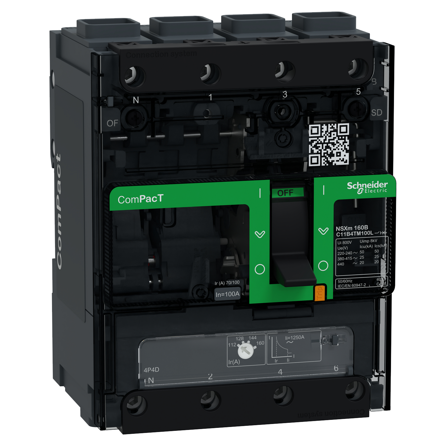 Interr. NSXM 4P 100A 690VCA Schneider Electric