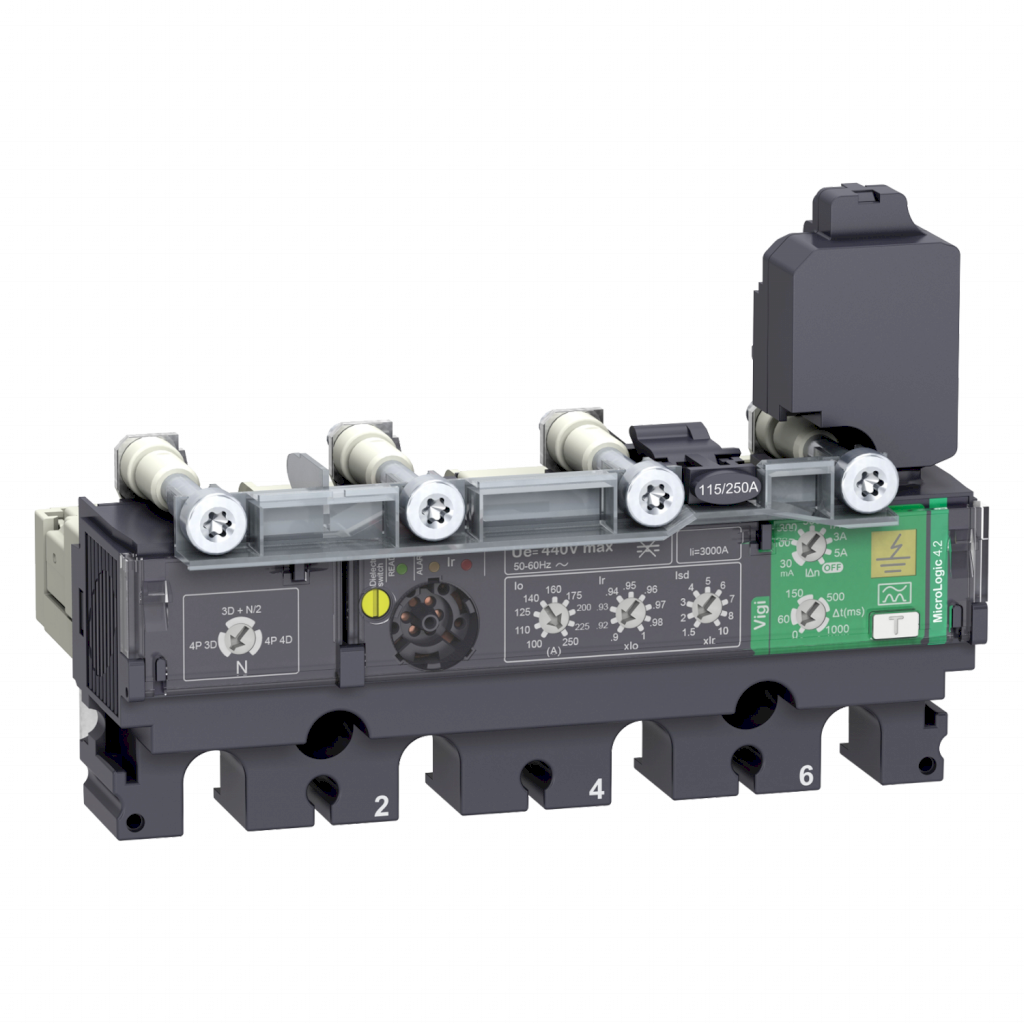 Rele Compact NSX(100 a 250) Unidad de Disparo Electronica Regulable Hasta 440VCA 100A Schneider Electric