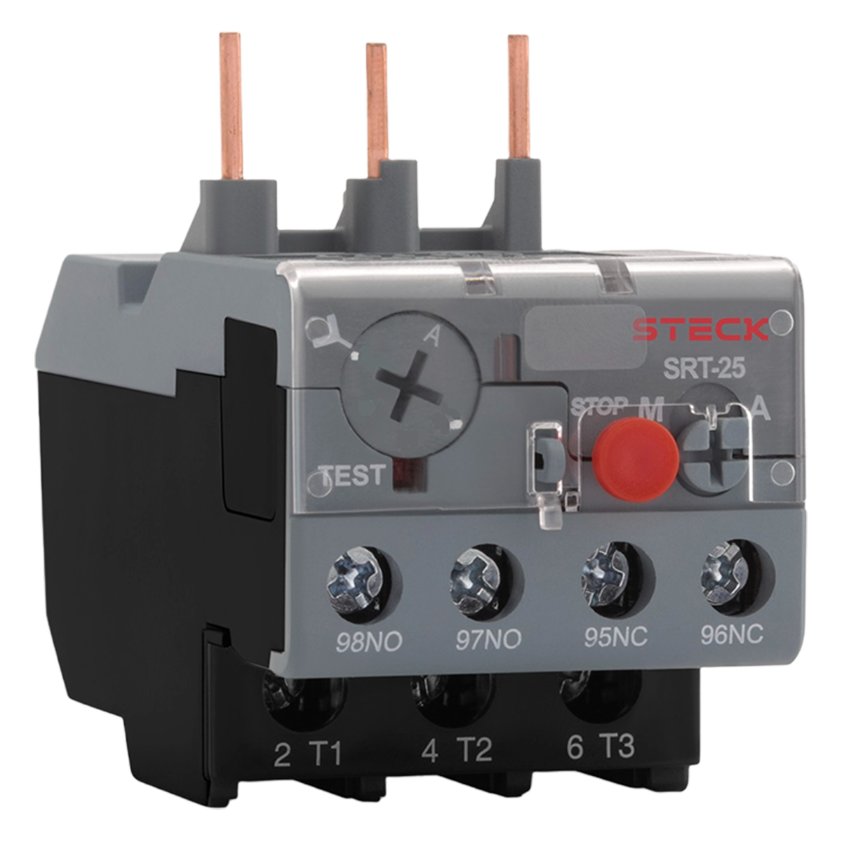 Relé Térmico 3P 690VCA 25A Rango Ajuste 17-25A Protección T Steck Electric