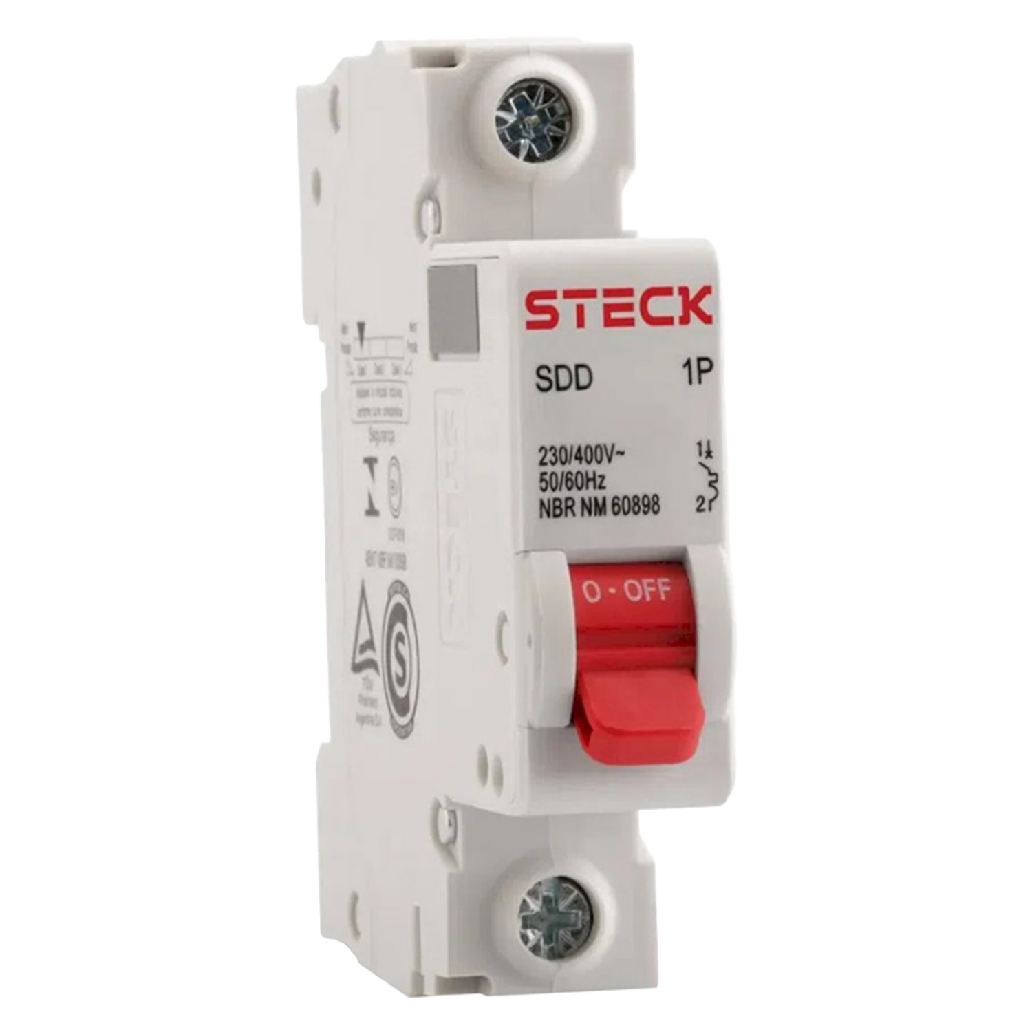 [35980] Interruptor Termomagnético SDD61 1x6A 3KA Curva C Steck Electric