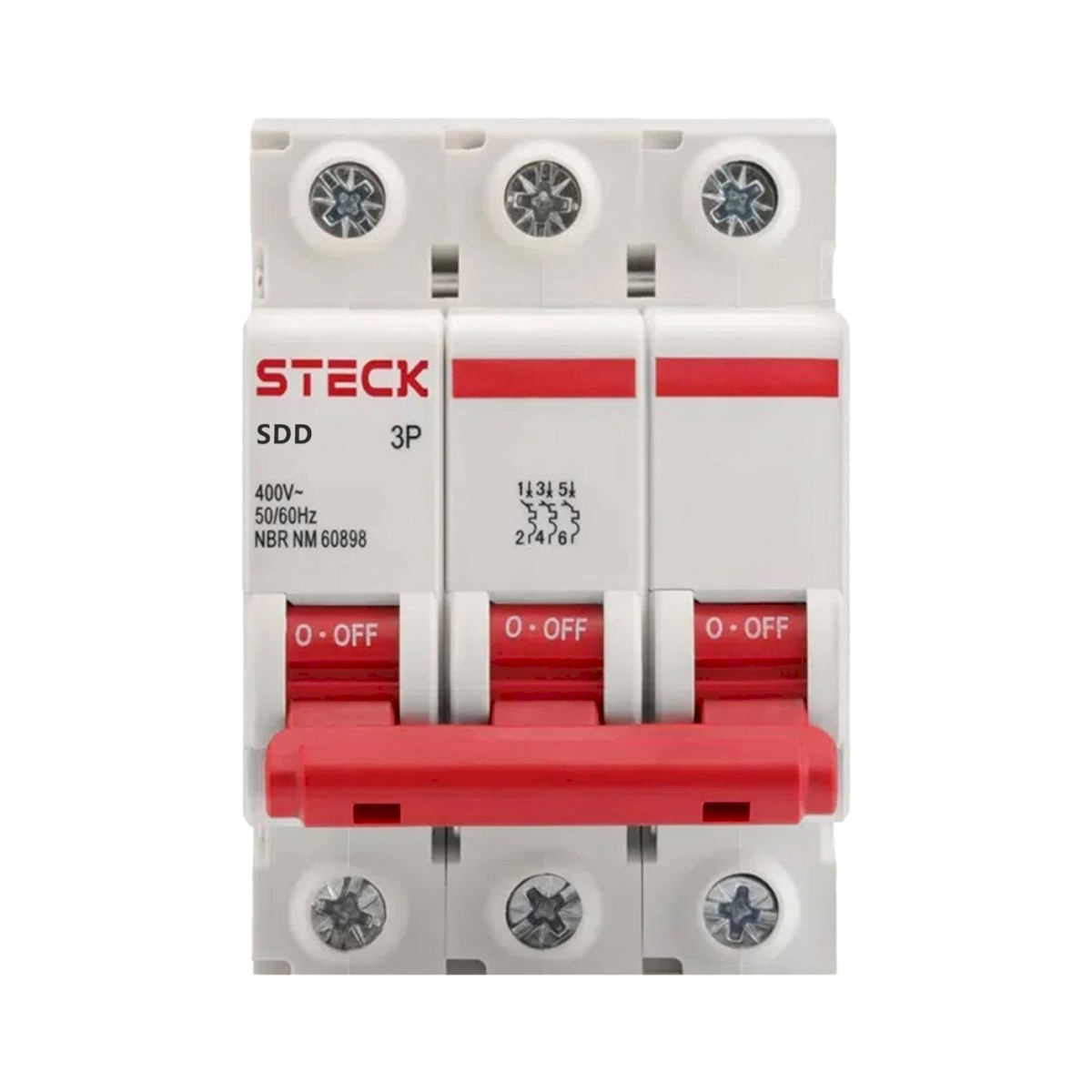 [35992] Interruptor Termomagnético SDD63 3x20A 3KA Curva C Steck Electric