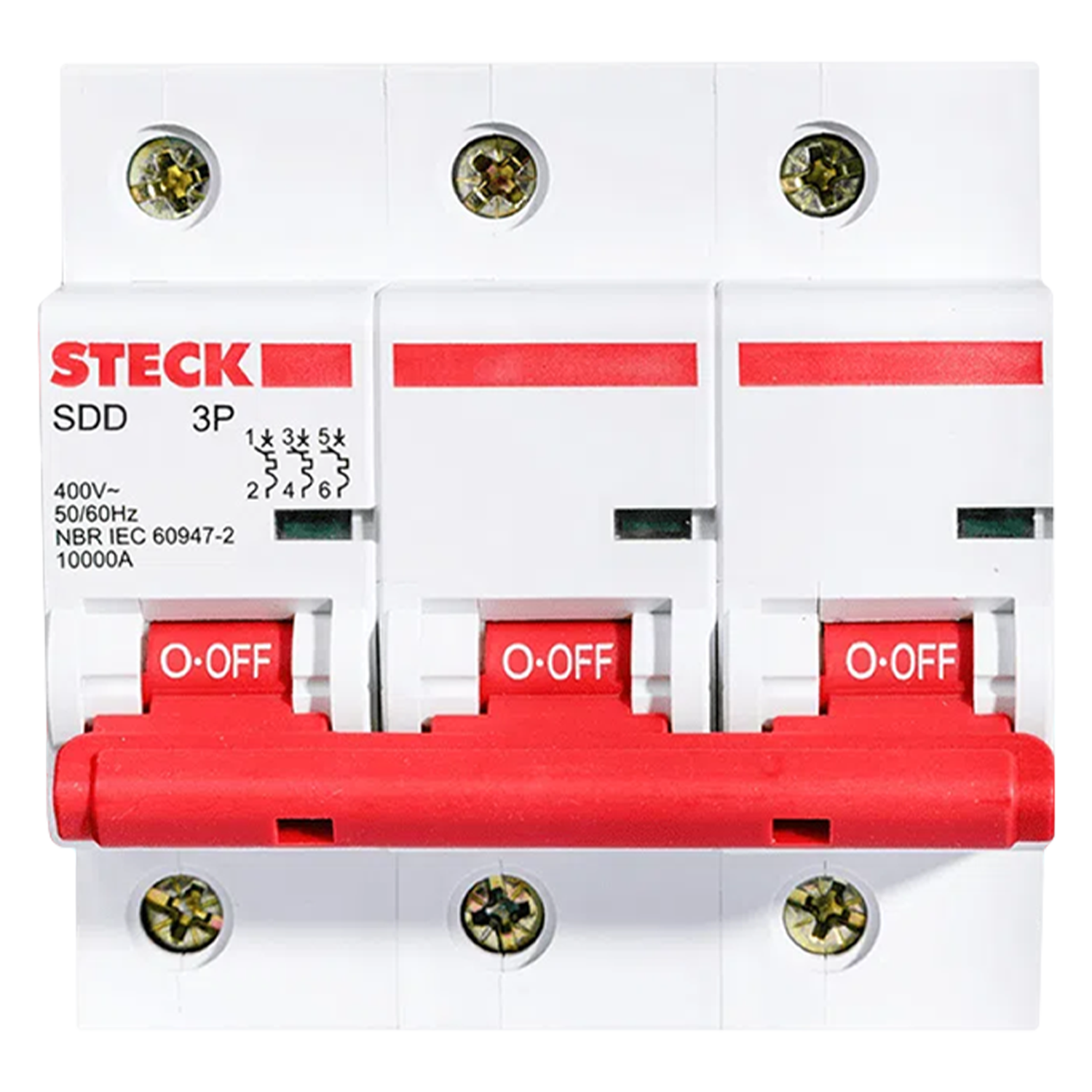 Interruptor Termomagnético SDD3C 3x80A 10KA Curva C Steck Electric