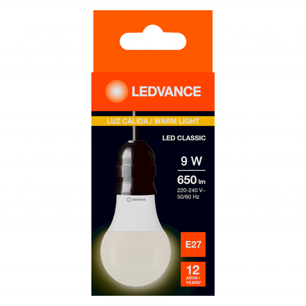 [36533] LAMPARA LED A60 9W LUZ CALIDA E27 650lm 7022942