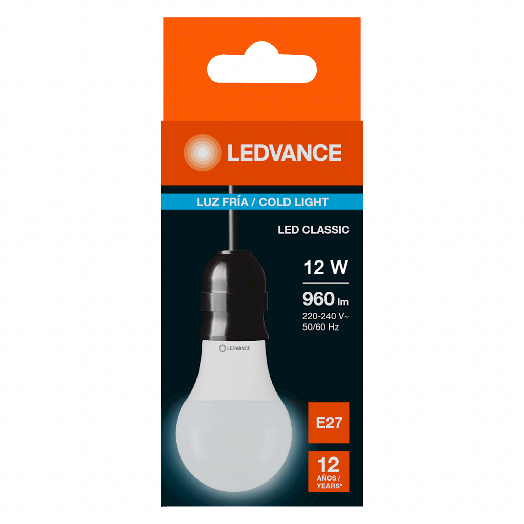 Lampara Led A60 12W Luz Dia E27 960lm Ledvance