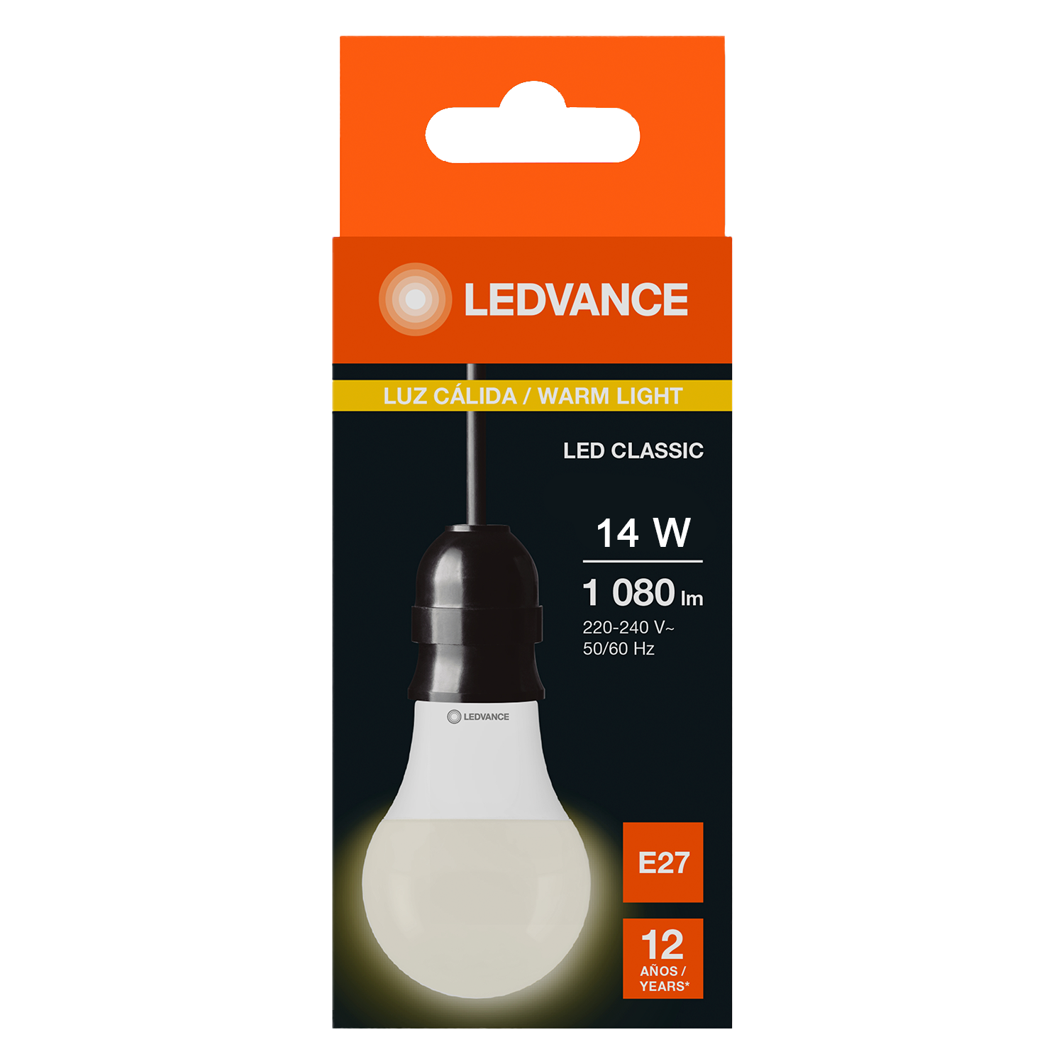 Lampara Led A60 14W Luz Calida E27 1080lm Ledvance