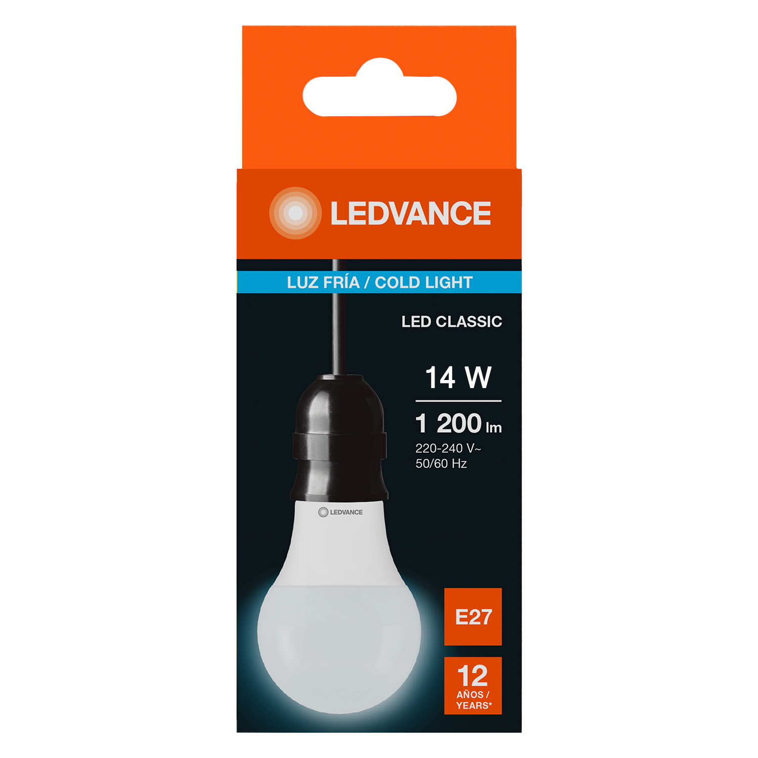 Lampara Led A60 14W Luz Día E27 1200lm Ledvance