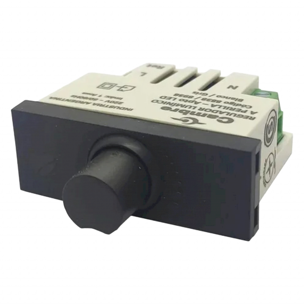 [37941] DIMMER LUMINICO C/PERILLA APTO LED GRIS 8938