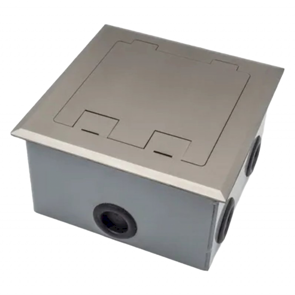 CAJA PARA PISO ACERO P/4 MODULOS 1744