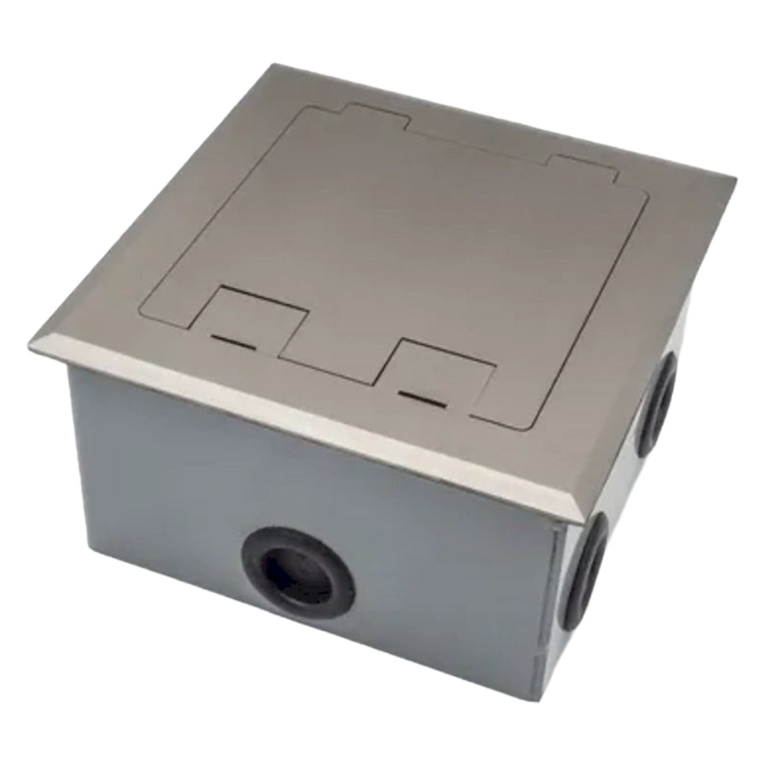 Caja P/4 Módulos Cuadrada Acero Inoxidable Cambre