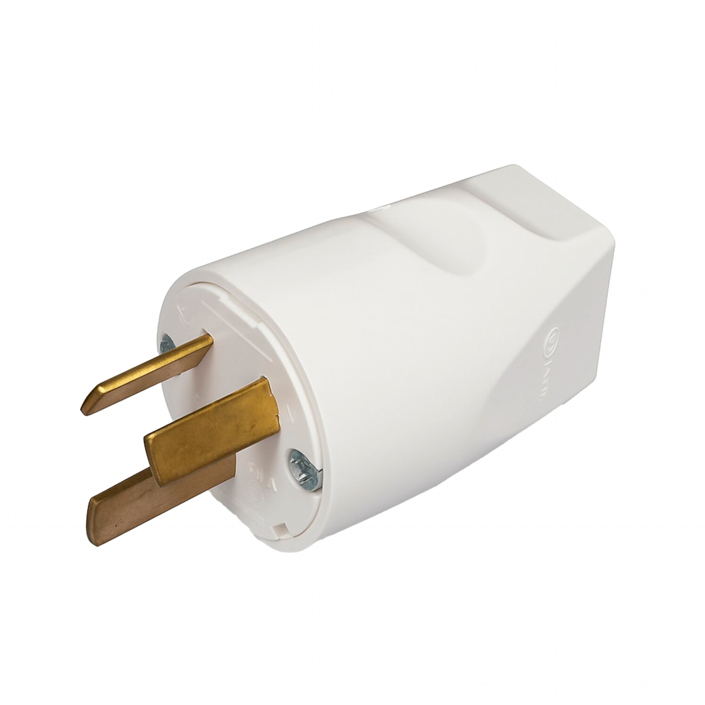 [37671] FICHA BIPOLAR MACHO 10 AMP C/TIERRA BLANCA SAL:POSTERIOR 3200