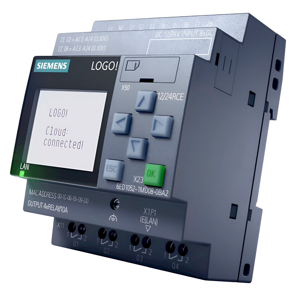 LOGO! 8.4 12/24RCE -12/24VCC 8DI(4AI)+4DO - ETH+SD MQTT 6ED1052-1MD08-0BA2