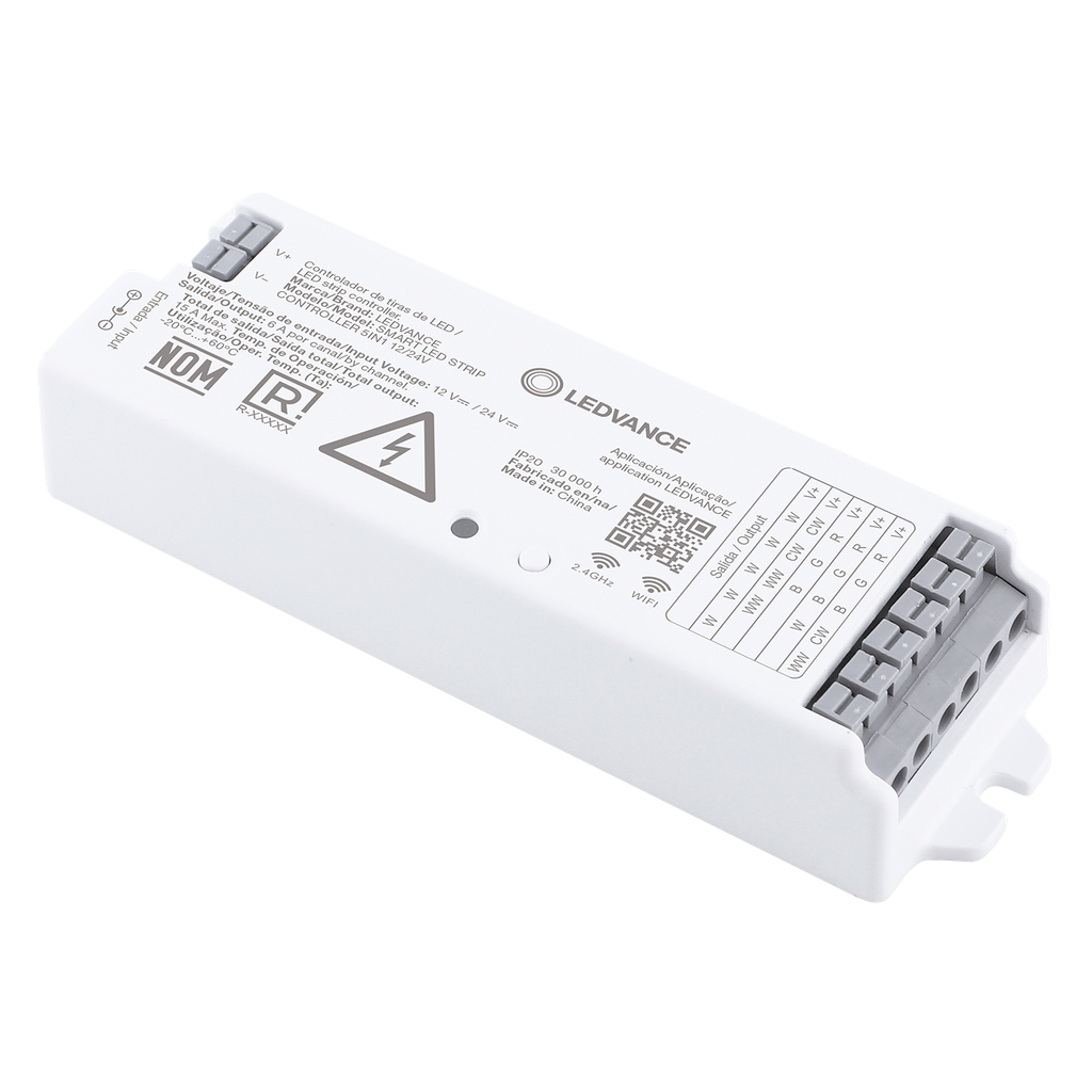 Controlador Wifi P/Tira LED Plástico 12/24VCC Sobreponer/Empotrar Ledvance