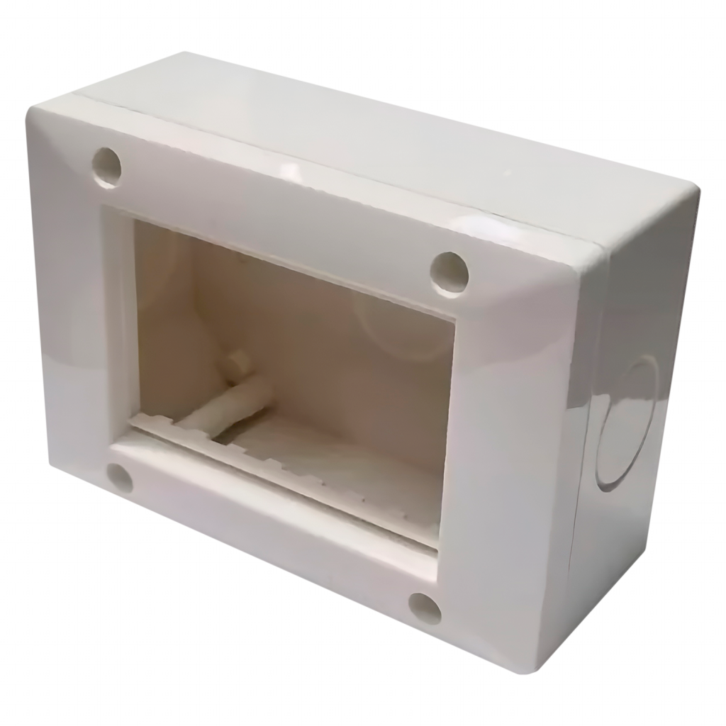 Caja P/4 Módulos Rectangular Blanca PVC Cambre