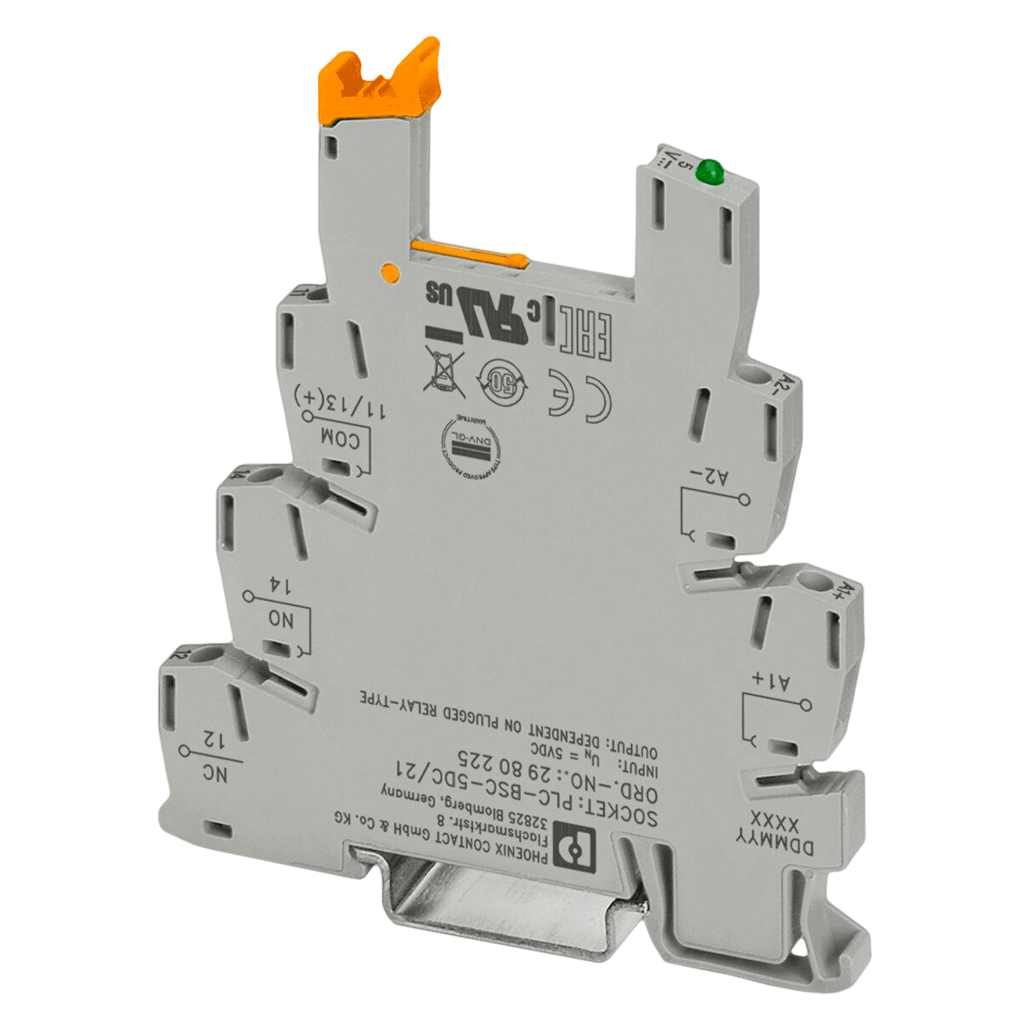 [26291] Borne Base P/Relé PLC Interface 6,2mm 5VCC Tornillo Phoenix Contact