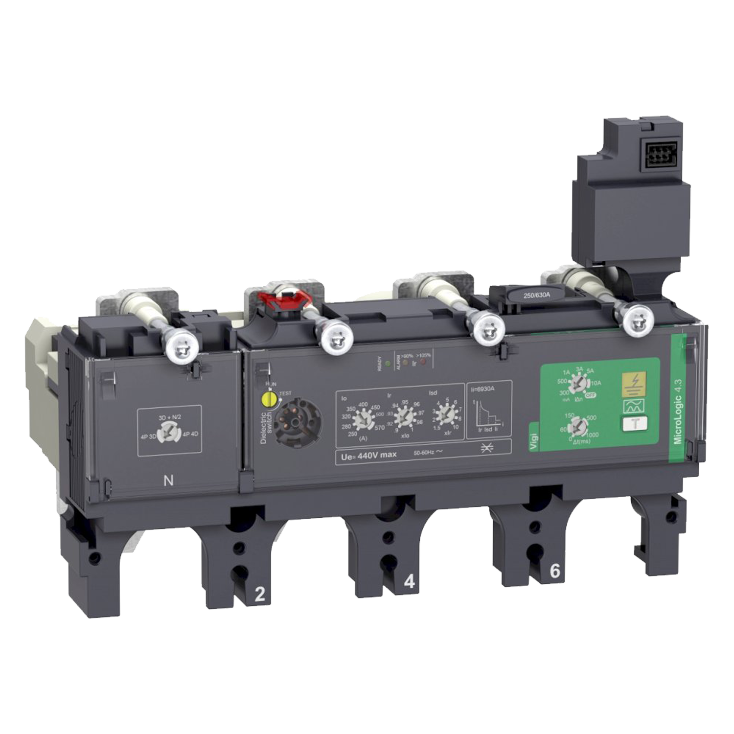 [35459] Relé Compact NSX(100 a 250) Unidad de Disparo Electrónica Regulable Hasta 690VCA 570A Schneider Electric