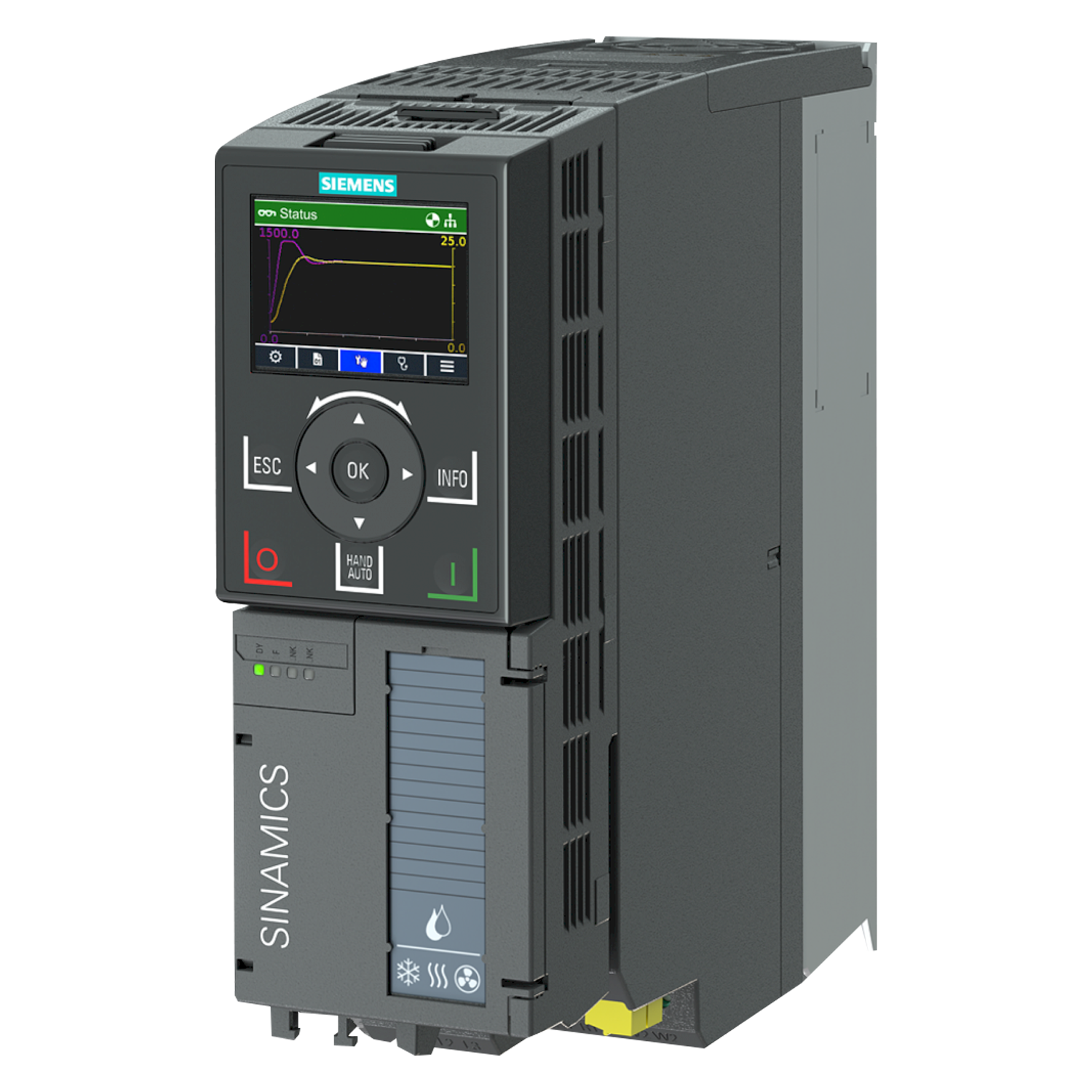 Variador G120X 380VCA LO: 1,5kW/2HP HO: 1,1kW/1,5HP C/Filtro PN Siemens