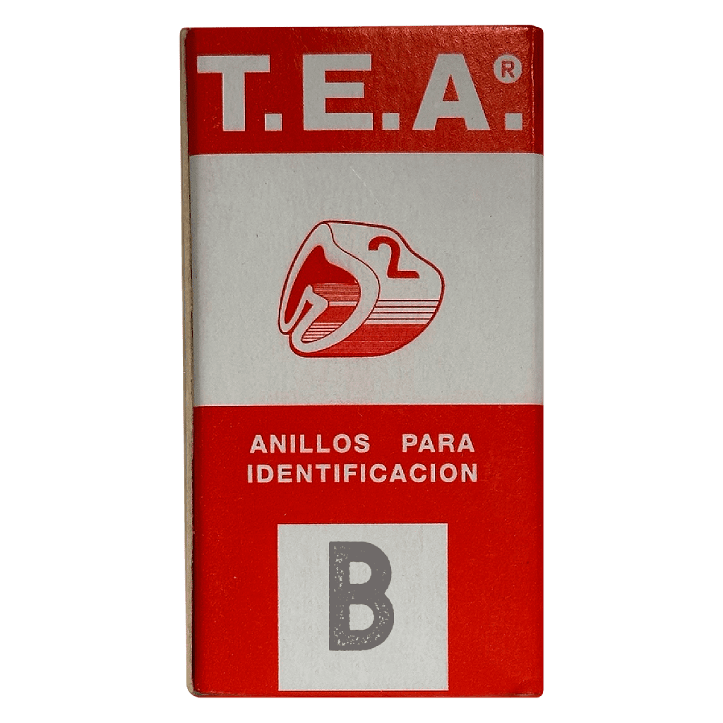 [14211] ANILLOS IDENTIFICAD. OM OMEGA (X 100u) LETRA B K2 LETRA B