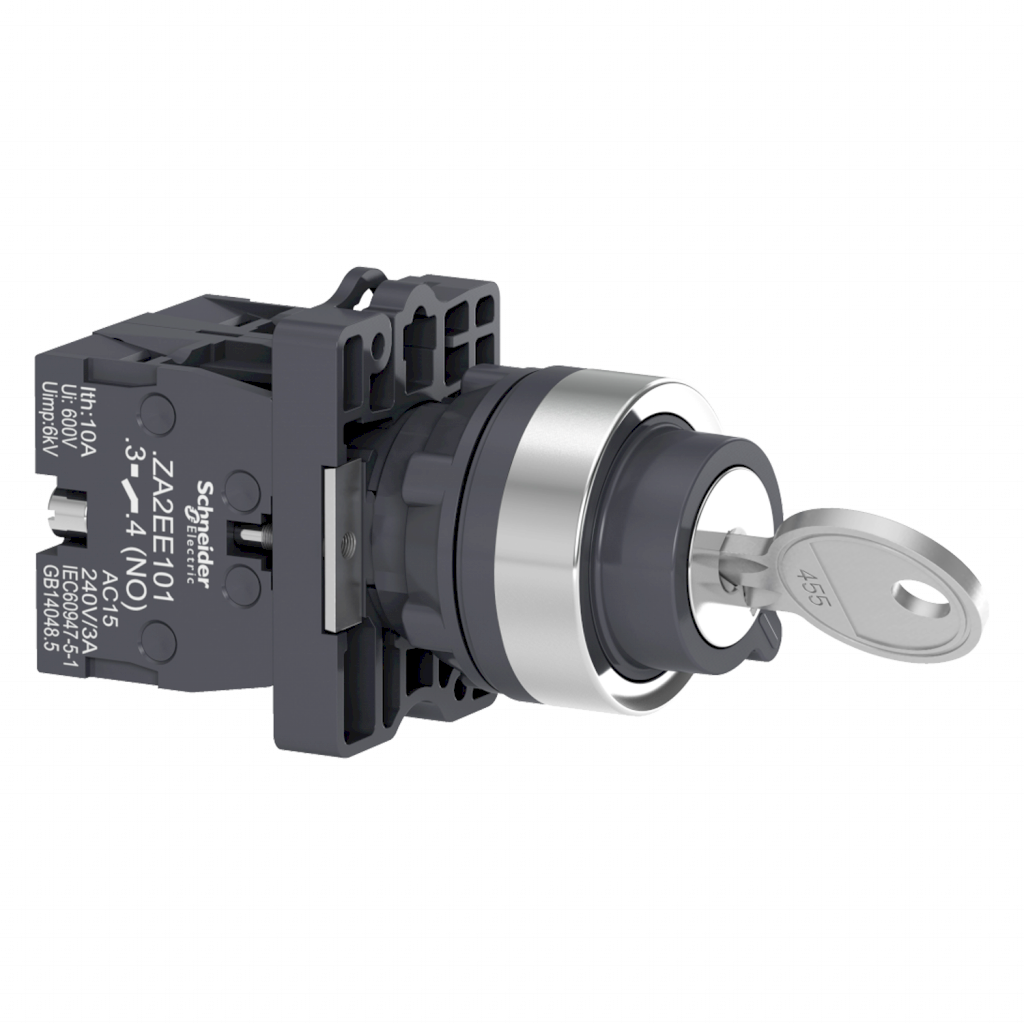 [26022] Cerradura XA2 Plastico 3 Posiciones 2NA C/Retencion Schneider Electric