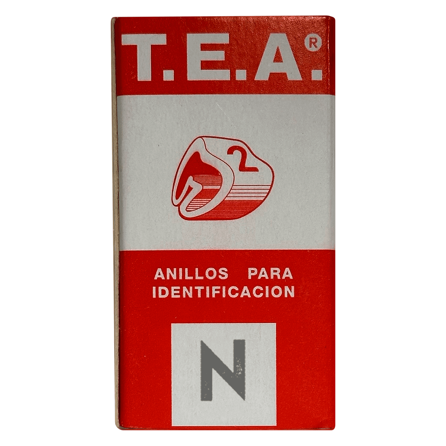 Anillos Identificadores Amarillo Letra N Tea