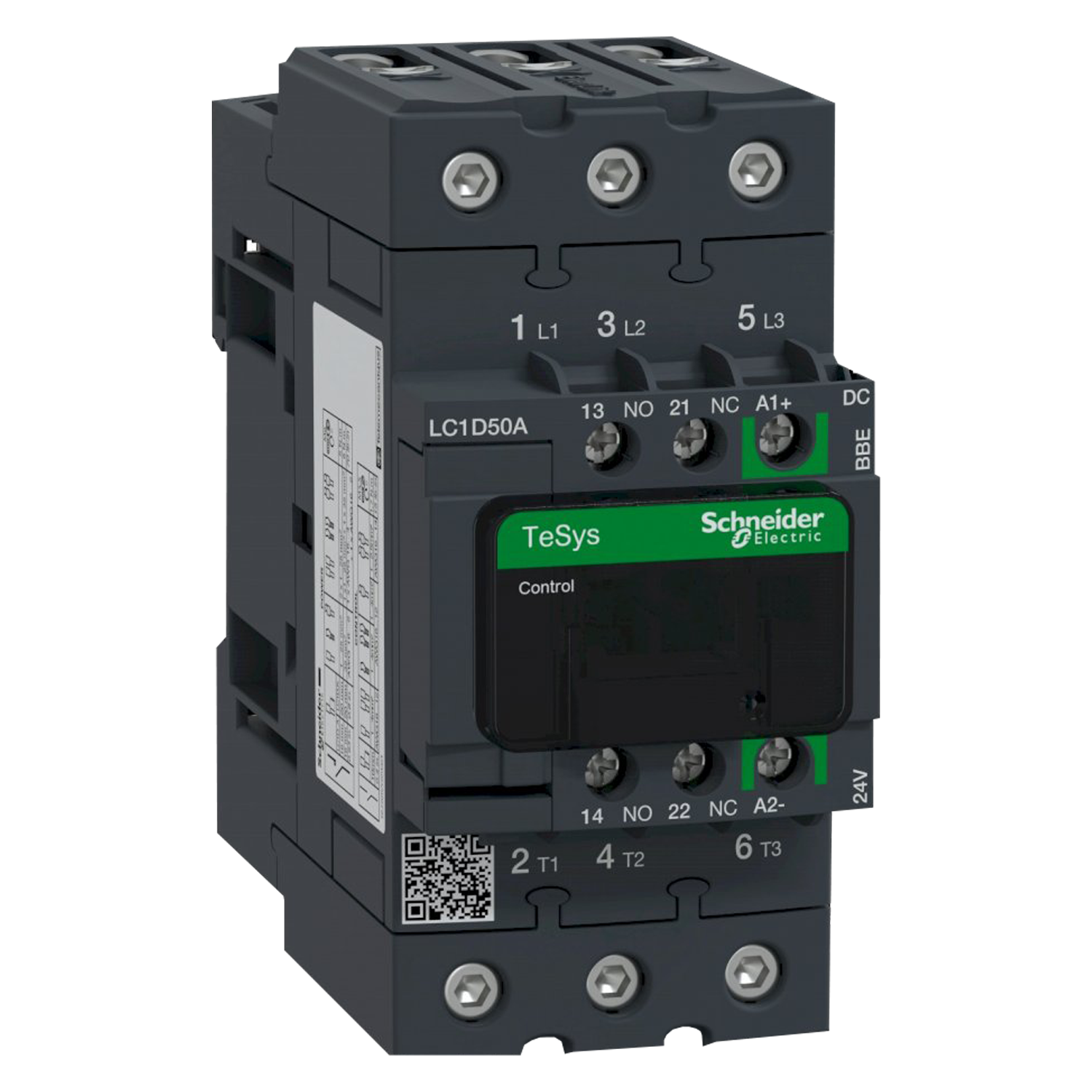 Contactor LC1D 3P 50A 690VCA 22kW 3NA Schneider Electric