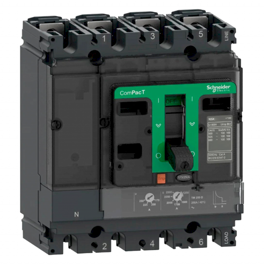 Interr. NSX250N 4P 250A 380-415VCA Schneider Electric