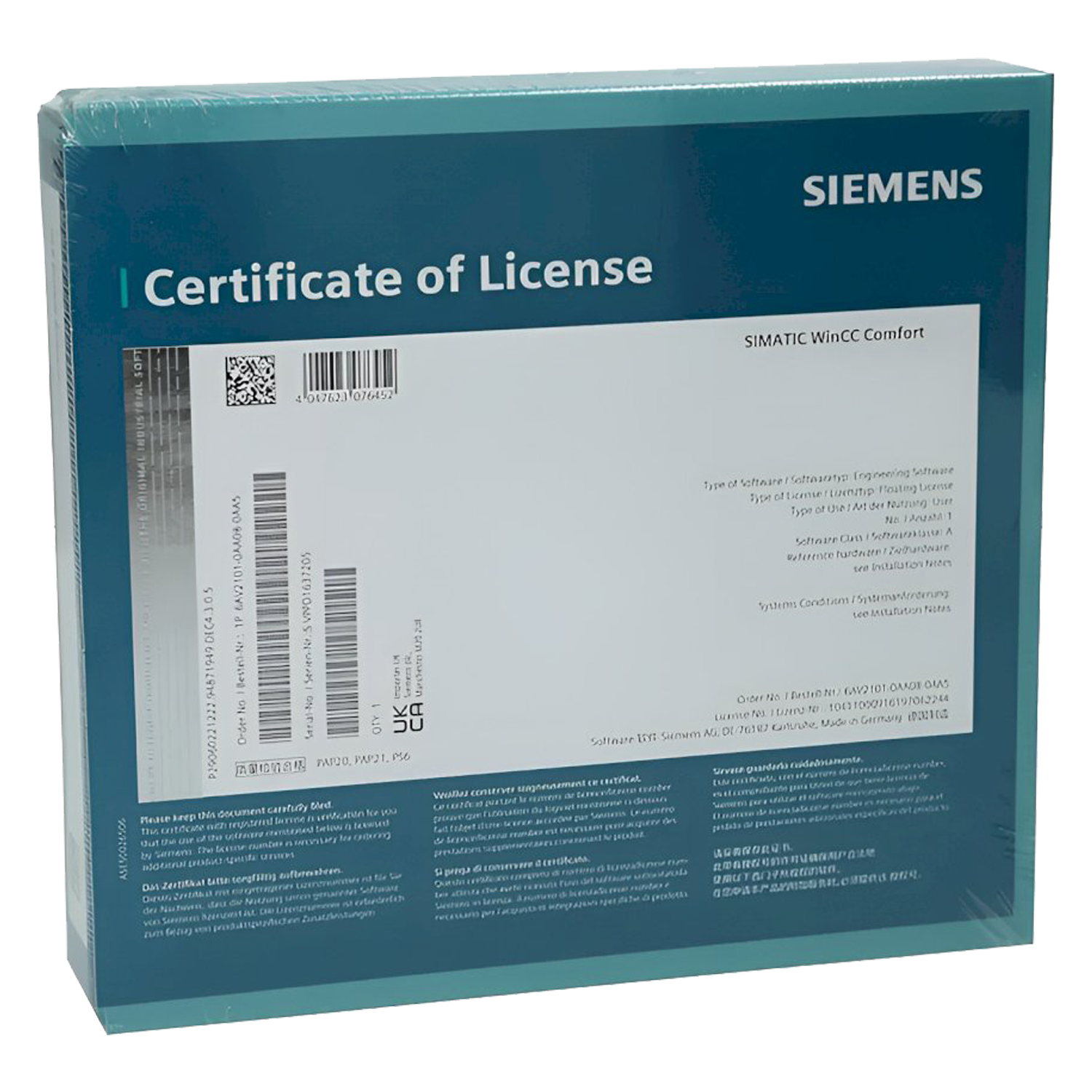 [23800] Soft Tia V19 Wincc Comfort Fisico Siemens