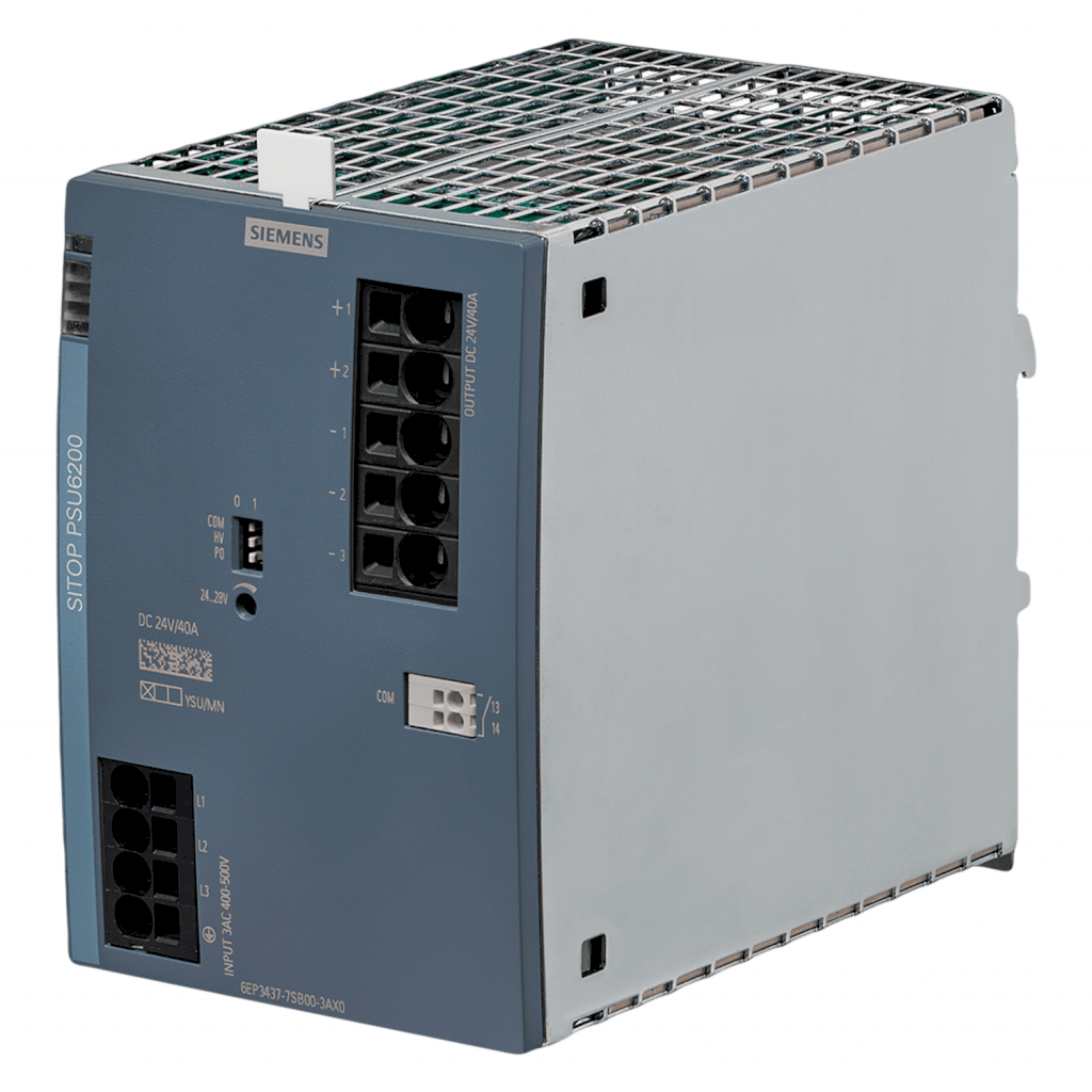 FuenteTrifásica PSU6200 E:400-500VCA/500-550VCC S:24VCC 40A Siemens