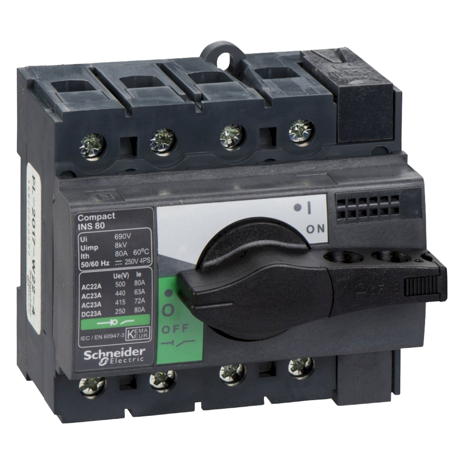 [27225] Interr. Manual Compact 4x80A 380VCA Maneta Giratoria Schneider Electric