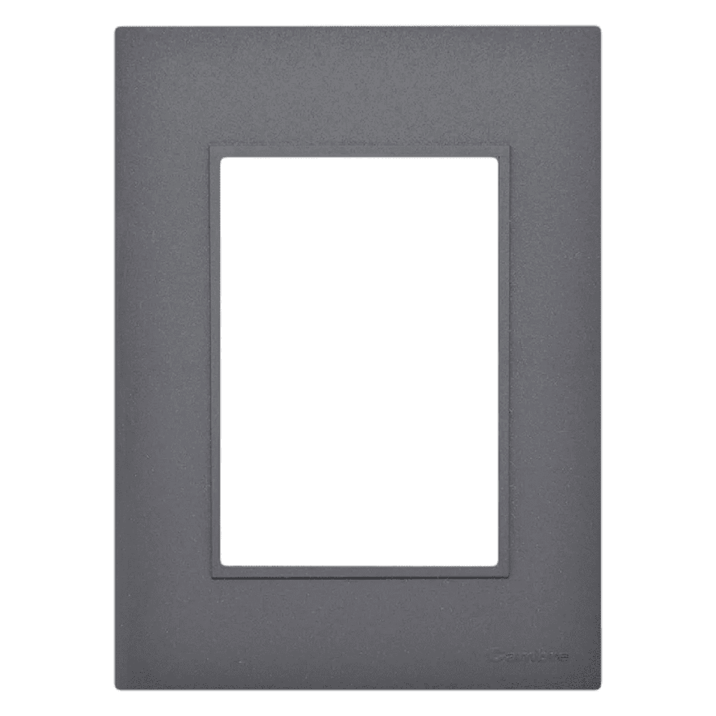 Tapa y Distanciador Bauhaus Gris 4 Módulos C/Ribete Cambre