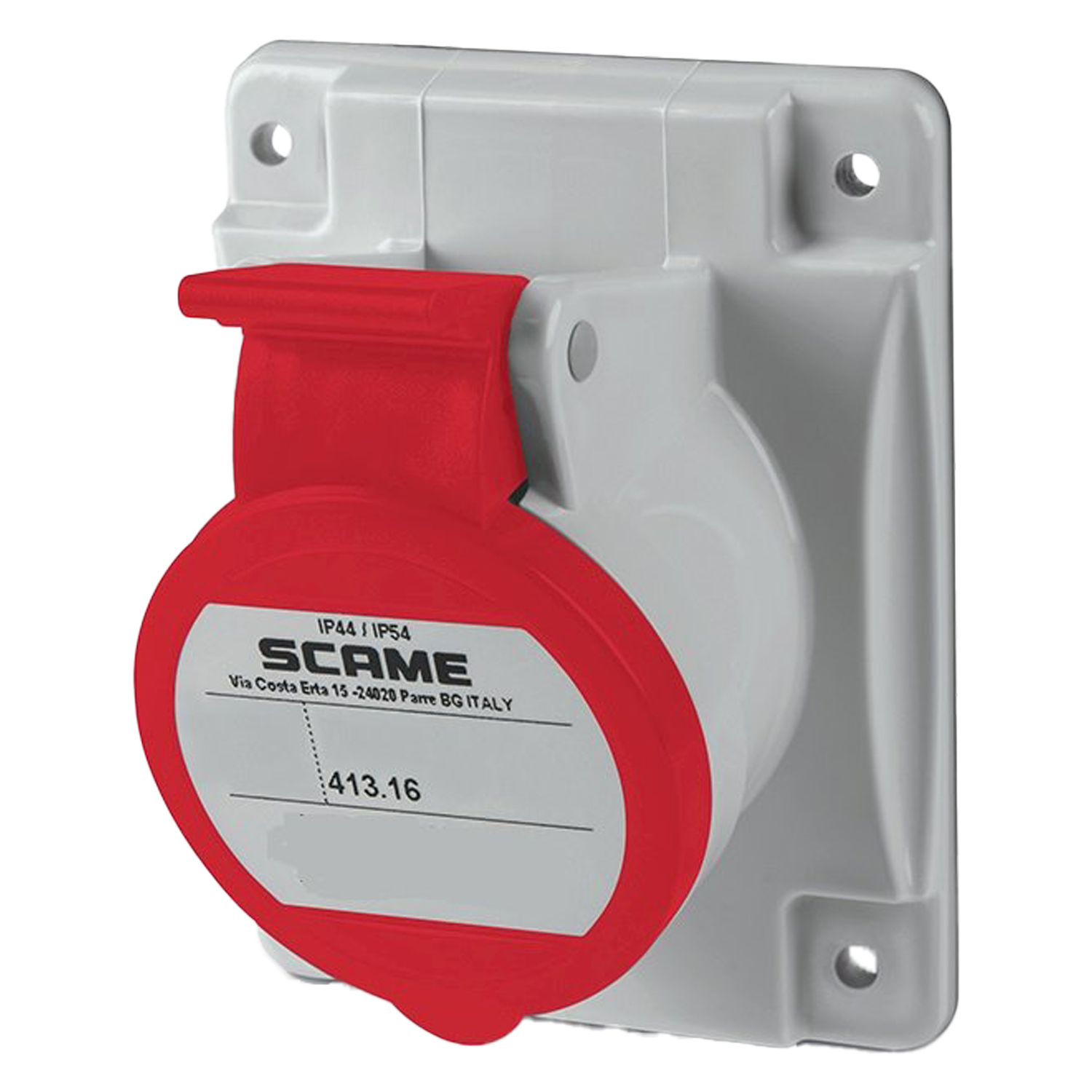 Toma Industrial Embutir 16A 4P 380V IP44 Scame