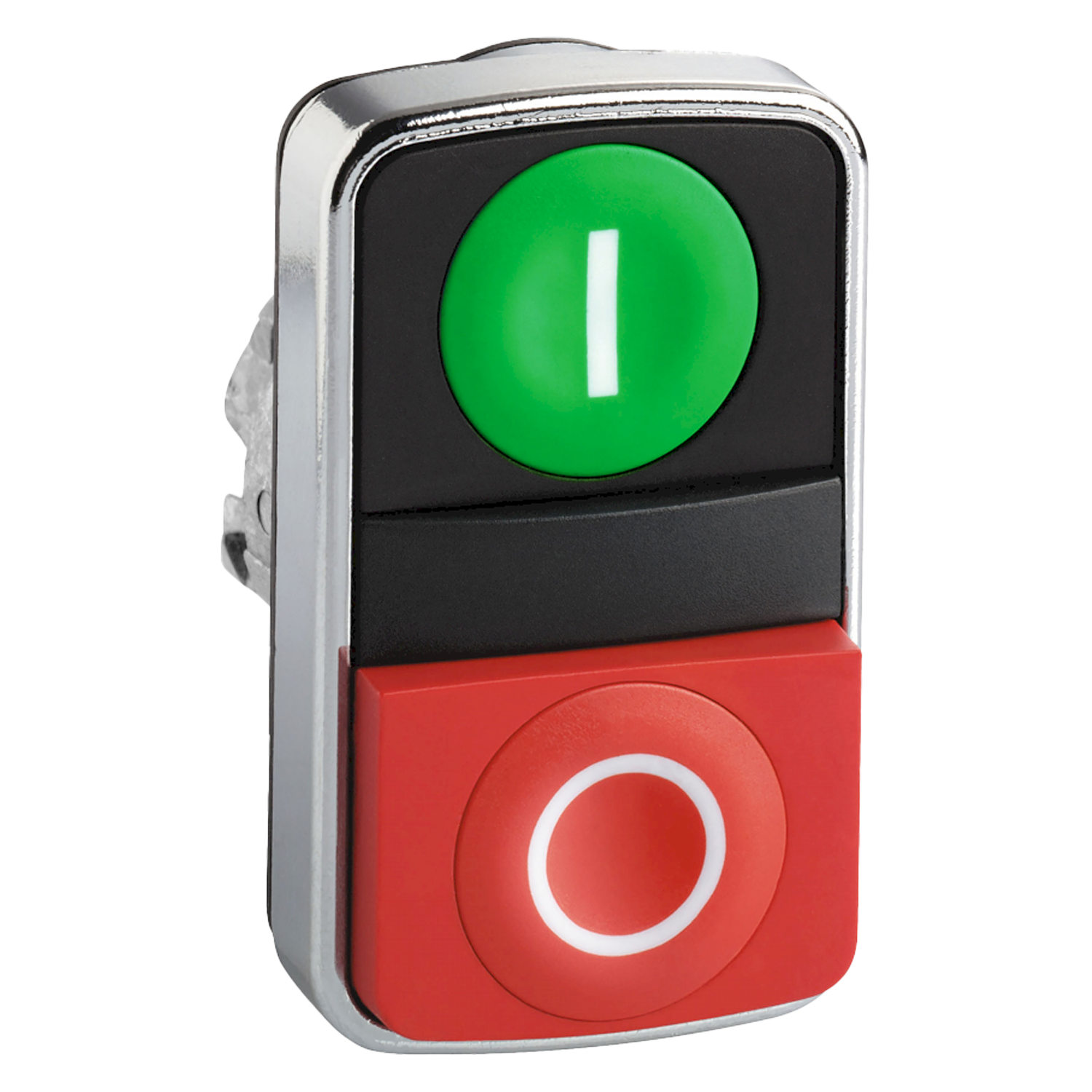 [25736] Cabeza Pulsador XB4 Doble Metal S/Soporte Verde/Rojo Schneider Electric