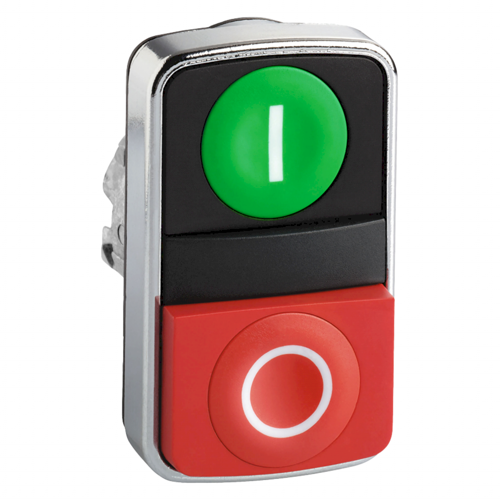 PULSADOR DOBLE PCO VERDE/ROJO 22mm ZB4BA7341