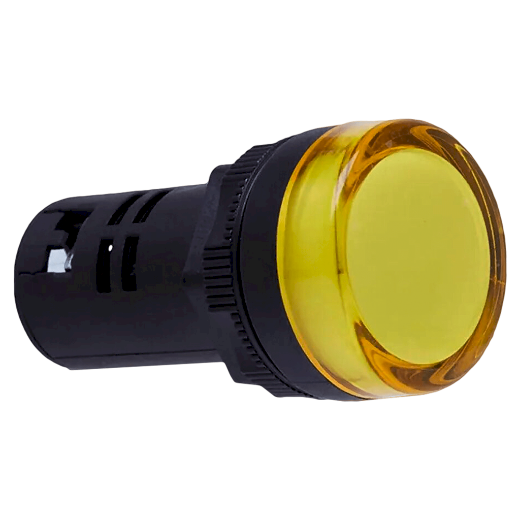 Ojo de Buey Plástico 24VCA/VCC 22mm Amarillo Steck Electric