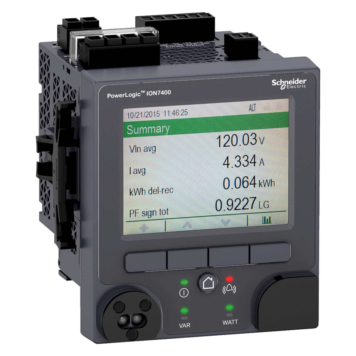 Analizador de Redes 1xRJ45/RS485/USB 2.0/Ansi C12/19/Sonda Optica/FO Corriente TI 1/5/10A 57-400 VCA Entre Fase y Neutro/100-690VCA Entre Fases Schneider Electric