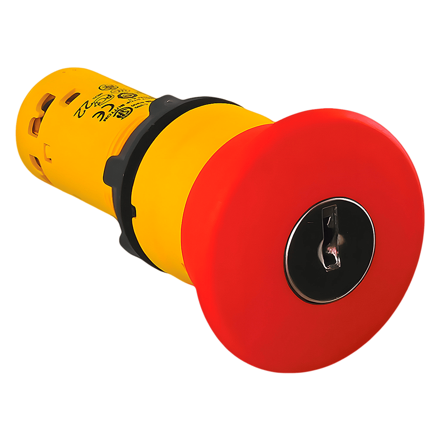 Pulsador Hongo XB7 Plástico Emergencia 250VCA C/Cerradura Saliente 1NC + 1NA Amarillo/Rojo Schneider Electric