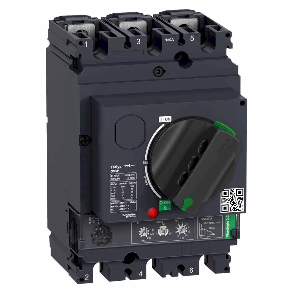 Guardamotor Magentotérmico GV5 GV6 3P 100-200A 36KA Schneider Electric