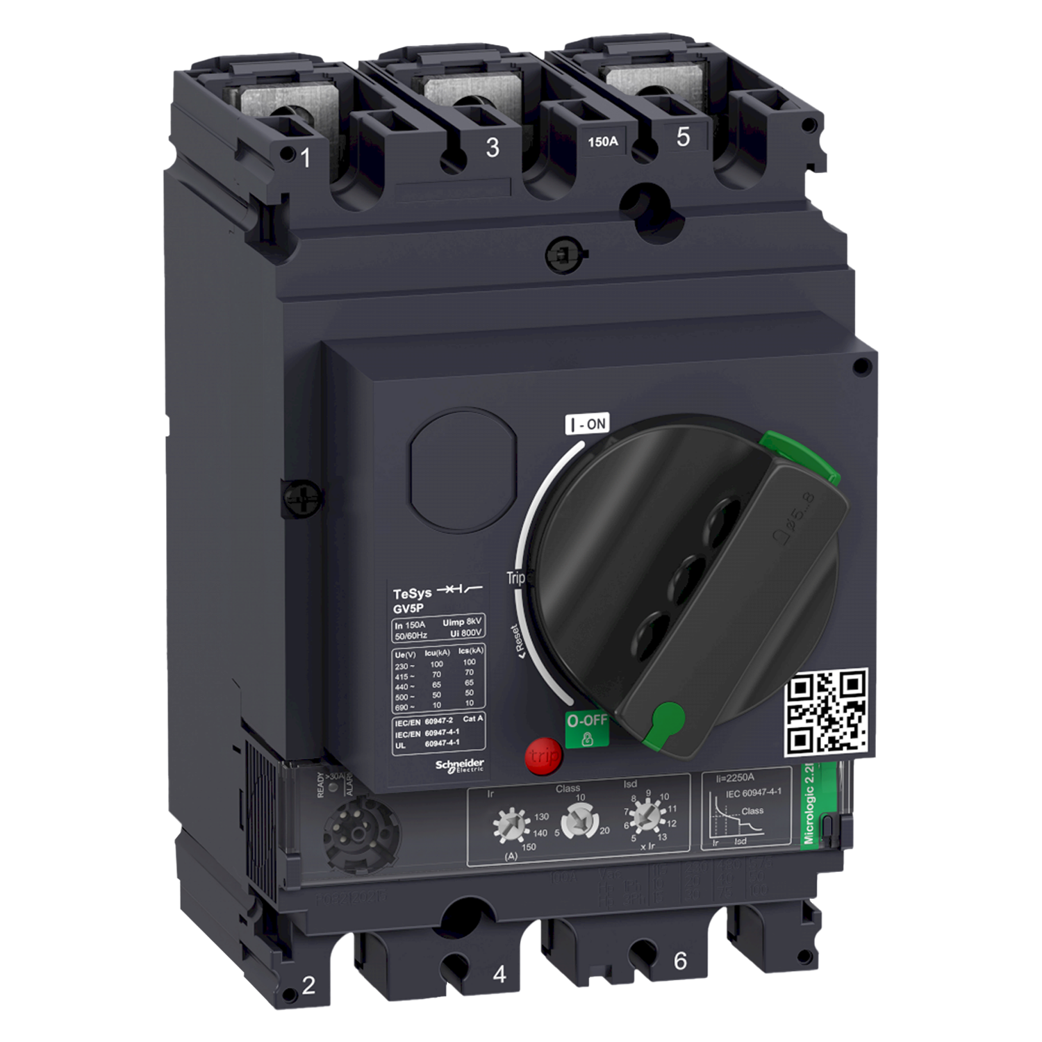 [36063] Guardamotor Magentotérmico GV5 GV6 3P 100-200A 36KA Schneider Electric