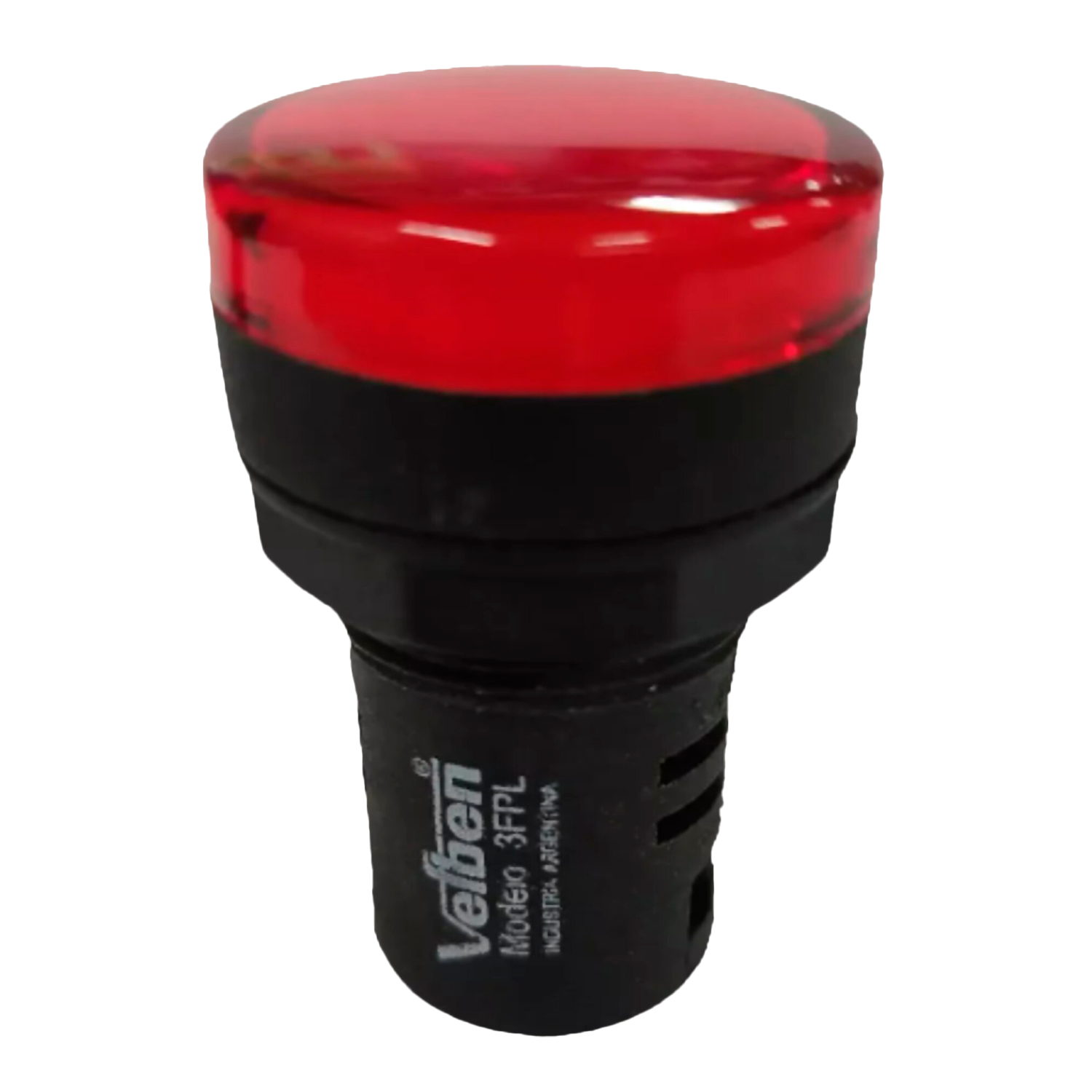 [23676] Ojo de Buey Plástico 380VCA22mm Rojo Vefben