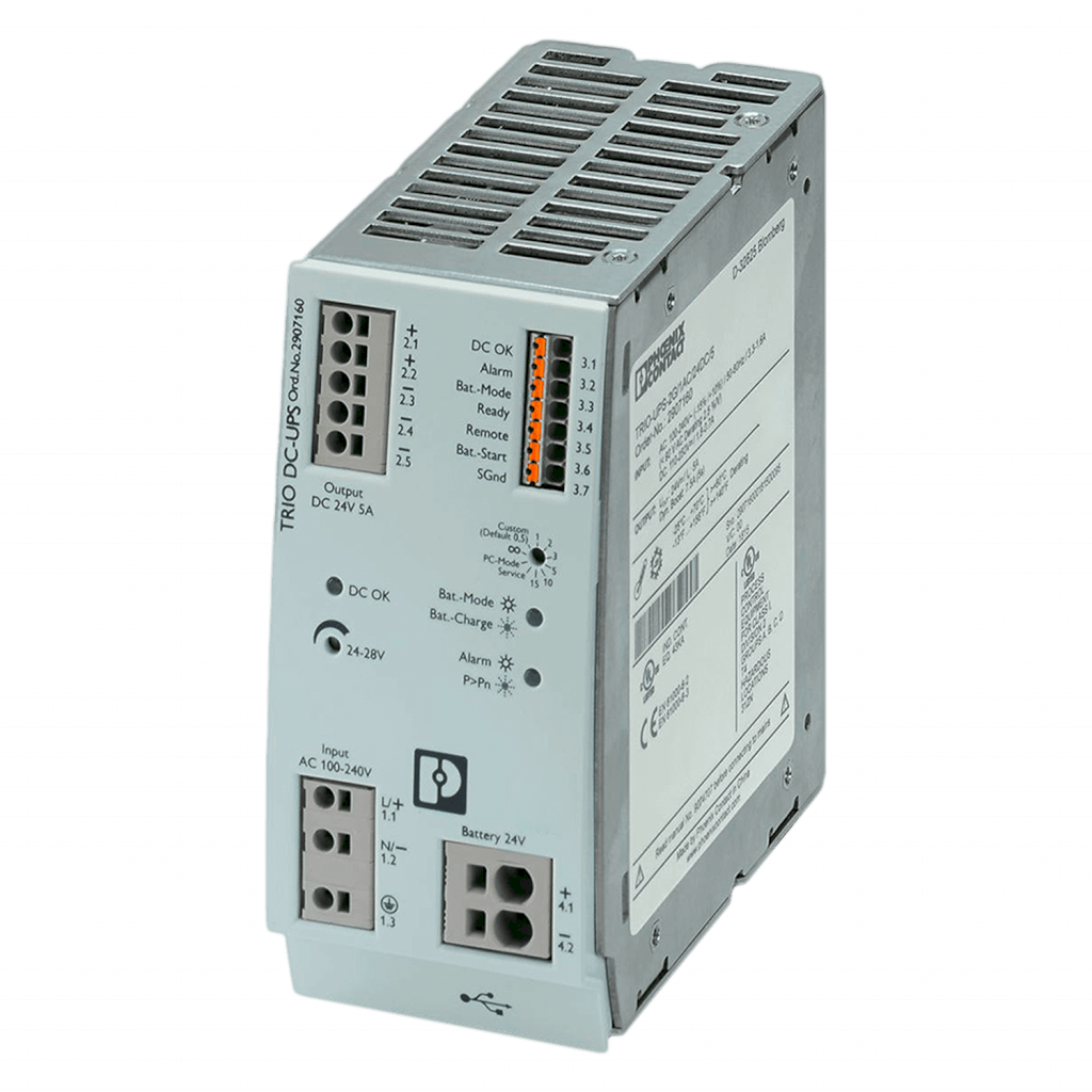 Fuente UPS Monofasica E:220V S:24VCC 5A Phoenix Contact