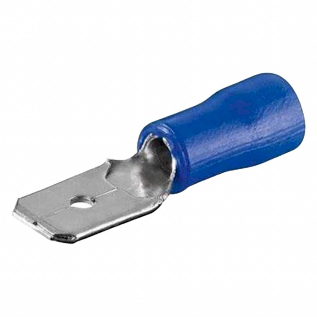 TERMINAL B19 AZUL PALA MACHO L: 6,35mm B19-TBC