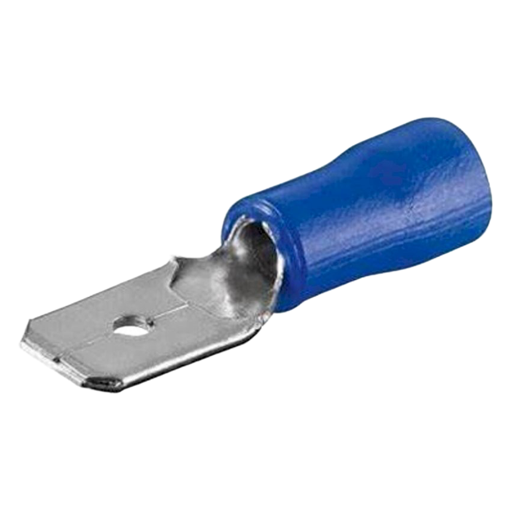 [37175] Terminal Pala MAcho B19 Azul Largo 6,35mm Tbcin